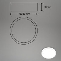 LED Deckenleuchte Aufbauleuchte RGB, Weiß, 22 Watt, dimmbar, mit Fernbedienung – Briloner