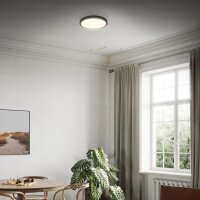 LED Deckenlampe, Schwarz, 16 Watt, Ø 28 cm – Briloner
