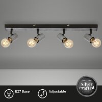 4-flammiger Deckenstrahler Spot, Antik-Silber, 4x60W...