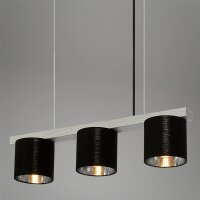3-flammige Hängeleuchte Antik-Silber, Silber / Schwarz, 3 x E14 max. 25W – Briloner