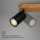 2-flammiger Deckenspot Holzstrahler, Holz / Schwarz, 2x9W, GU10-Fassung – Briloner