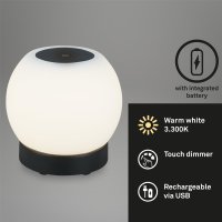 Akku Tischleuchte Briloner Tischlampe LED 3W 3000K...