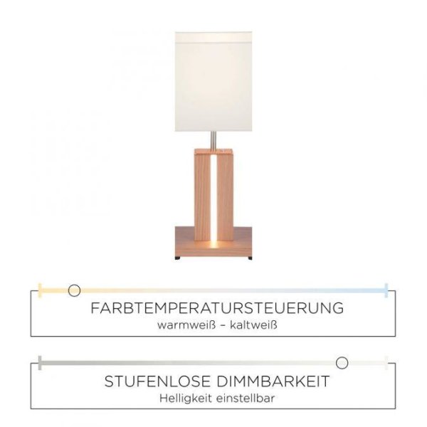 49,00 LED Tischlampe CCT Direkt Tischleuchte € E27, 6W Dimmbar Amanda Leuchten