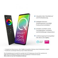 Paul Neuhaus Q-Alexis Smart Home LED Leuchte 4541-16 – Tisch- & Deckenleuchte, RGB + CCT, dimmbar, ZigBee, Alexa, Weiß, Ø 35 cm