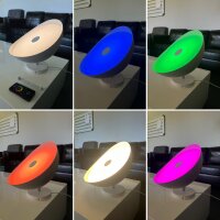 Paul Neuhaus Q-Alexis Smart Home LED Leuchte 4541-16 – Tisch- & Deckenleuchte, RGB + CCT, dimmbar, ZigBee, Alexa, Weiß, Ø 35 cm
