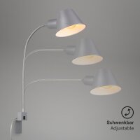 Wandlampe Wandleuchte, Silber, schwenkbar, Ø 14 cm – Briloner