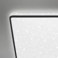 LED Deckenleuchte Sternenhimmel, Schwarz, 24 Watt, 2800lm, 4000K, Backlight-Effekt – Briloner