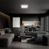 LED Deckenleuchte Sternenhimmel, Schwarz, 24 Watt, Backlight-Effekt – Briloner