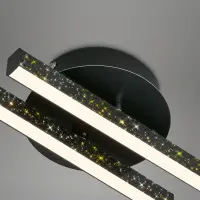LED Deckenleuchte mit Laserlochoptik, Schwarz, 24 Watt, 2800lm, 3000K, schwenkbar – Briloner