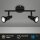 LED Deckenlampe Bath, Schwarz, 2x4,8W, 3000K, schwenkbar, IP44, 27,5 x 12,3 cm – Briloner