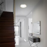 LED Deckenleuchte Simpa, Aluminium, 12 Watt, Backlight-Effekt, Ø 28,5 cm – Briloner