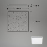 Deckenleuchte Briloner Sternenhimmel Deckenlampe 15W 4000K Backlight Chrom matt
