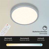 Deckenleuchte Briloner LED 18W Ø 28CM Deckenlampe...