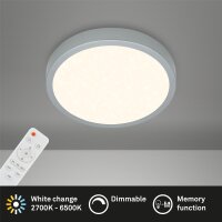 LED Deckenleuchte Sternenhimmel, Silber, 18 Watt,...