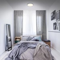 LED Deckenleuchte Sternenhimmel, Silber, 18 Watt, dimmbar, CCT einstellbar – Briloner