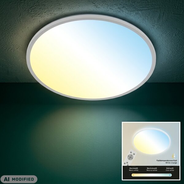 BRILONER CCT LED Panel Ø48cm | Dimmbar, Backlight & Farbtemperatur