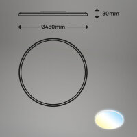 BRILONER CCT LED Panel Ø48cm | Dimmbar, Backlight & Farbtemperatur