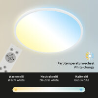LED Deckenleuchte Panel, Weiß, 31 Watt, 3500lm, 2700 – 6500K, dimmbar – Briloner