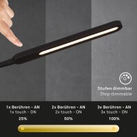 Klemmlampe Klemmleuchte, Schwarz, 8 Watt, 3000 – 6500K, dimmbar, CCT einstellbar – Briloner