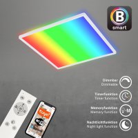 Deckenleuchte Briloner LED 22W 42CM Deckenlampe SmartHome Dimmbar RGBW Panel Backlight 4000K Weiß