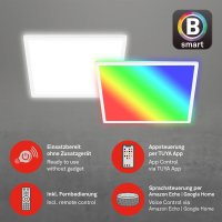 Deckenleuchte Briloner LED 22W 42CM Deckenlampe SmartHome Dimmbar RGBW Panel Backlight 4000K Weiß