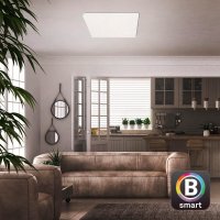 Deckenleuchte Briloner LED 24W 45CM Deckenlampe SmartHome Dimmbar CCT Panel Sternenhimmel Eckig Weiß