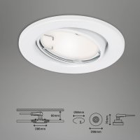 B-Kartonage Einbauleuchten Briloner SmartHome 6,8cm 3er-Set Einbaulampe LED GU10 4,9W CCT RGB Downlight Fernbedienung Sprachsteuerung Weiß