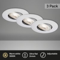 Einbauleuchten Briloner 3 x 4,9 Watt LED Chrom-Matt 480...