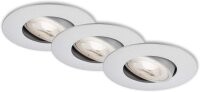 Einbauleuchten Briloner 3 x 4,9 Watt LED Chrom-Matt 480 Lumen warmweiß