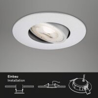 Einbauleuchten Briloner 3 x 4,9 Watt LED Chrom-Matt 480 Lumen warmweiß