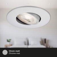 Einbauleuchten Briloner 3 x 4,9 Watt LED Chrom-Matt 480 Lumen warmweiß
