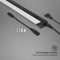 Unterbauleuchte Briloner LED Schwarz mit Farbsteuerung schwenkbar 54,5 cm