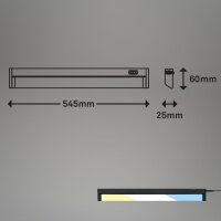 Unterbauleuchte Briloner LED Schwarz mit Farbsteuerung schwenkbar 54,5 cm