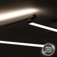 Deckeneuchte Briloner LED 24W 227,2CM Deckenlampe SmartHome Dimmbar CCT Fernbedienung Schwenkbar Alu-Chrom