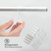 Deckeneuchte Briloner LED 24W 227,2CM Deckenlampe SmartHome Dimmbar CCT Fernbedienung Schwenkbar Alu-Chrom