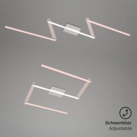 Smarte Deckenleuchte B, Alu / Chrom, 24 Watt, 3000 – 6500K, dimmbar, CCT einstellbar – Briloner