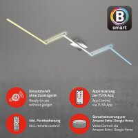 Smarte Deckenleuchte B, Alu / Chrom, 24 Watt, 3000 – 6500K, dimmbar, CCT einstellbar – Briloner