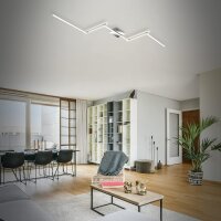 Smarte Deckenleuchte B Smart, Alu / Chrom, 24 Watt, dimmbar, smart steuerbar – Briloner