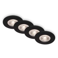 BRILONER KULANA 4er LED Einbaustrahler | Matt-Schwarz,...