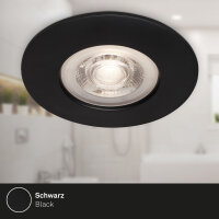 BRILONER KULANA 4er LED Einbaustrahler | Matt-Schwarz, Ultraflach & IP44 Bad-Spot