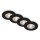LED Einbauspots Kulana, Matt-Schwarz, Bohrloch 6,8 cm, 4x4,9W, 480lm, 3000K, IP44 – Briloner