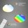 Badleuchte Briloner LED 18W Ø 35,5CM Badezimmerlampe Glitzereffekt IP44 Dimmbar CCT RGB Fernbedienung Rund Chrom