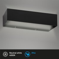 LED Wandleuchte Badleuchte, Schwarz, 8 Watt, 4000K, 36 x...