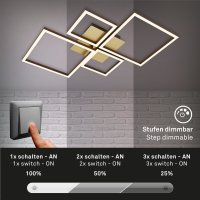 B-Kartonage Deckenleuchte Briloner Frame LED 48W 75CM...