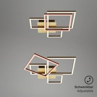 B-Kartonage Deckenleuchte Briloner Frame LED 48W 75CM Deckenlampe Dimmbar Schwenkbar 3000K Gold