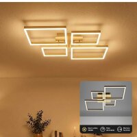 Deckenleuchte Briloner Frame LED 48W 75CM Deckenlampe...