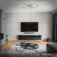 Deckenleuchte Briloner Frame LED 48W 75CM Deckenlampe Dimmbar Schwenkbar 3000K Gold