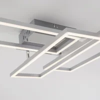 B-Kartonage Briloner Deckenleuchte Frame Smart Home LED 51W Deckenlampe CCT Dimmbar Fernbedienung Schwenkbar Alu