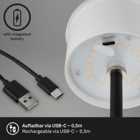 Akku-Leuchte Briloner LED Schwarz Dimmbar Akku-Lampe