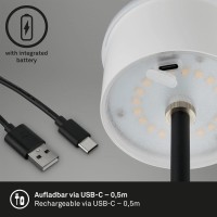 B-Kartonage Akku-Leuchte Briloner LED Schwarz Dimmbar Akku-Lampe